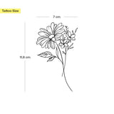 Margerite und Kirschblüten Tattoo