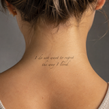 Leben ohne Reue Tattoo