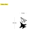 Papierflieger mit Jet Schatten