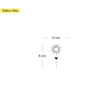 Sonne und Herz Ornament Tattoo
