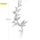 Fließende Wildblumen Fineline Tattoo