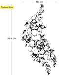 Detailreiche Pfingstrosen Tattoo