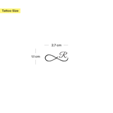 Unendlichzeichen mit Initialen Tattoo (A-Z)