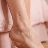 One Line Flamingo Tattoo