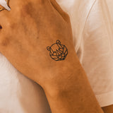 Tigerkopf geometrisch Tattoo