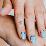 z - Kleinbuchstabe Tattoo