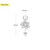 Mond & Lotus Ornament Tattoo