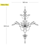 Feines vertikales Ornament Tattoo