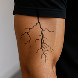 Blitzschlag Dunkel Tattoo