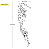 Fineline Blumenranken Tattoo Sleeve
