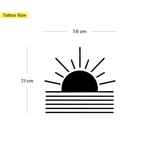 Geometrischer Sonnenaufgang Tattoo