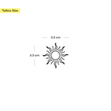 Kleine Boho Sonne Tattoo