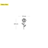 Minimalistische Rose Tattoo