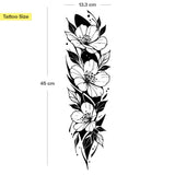 Kraftvolle Blüten Tattoo Sleeve