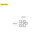 Puzzleteil mit Initialen Tattoo (A-Z)