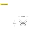 Kleiner Fineline Schmetterling Tattoo
