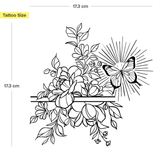 Schmetterling & Blumen Tattoo Sleeve
